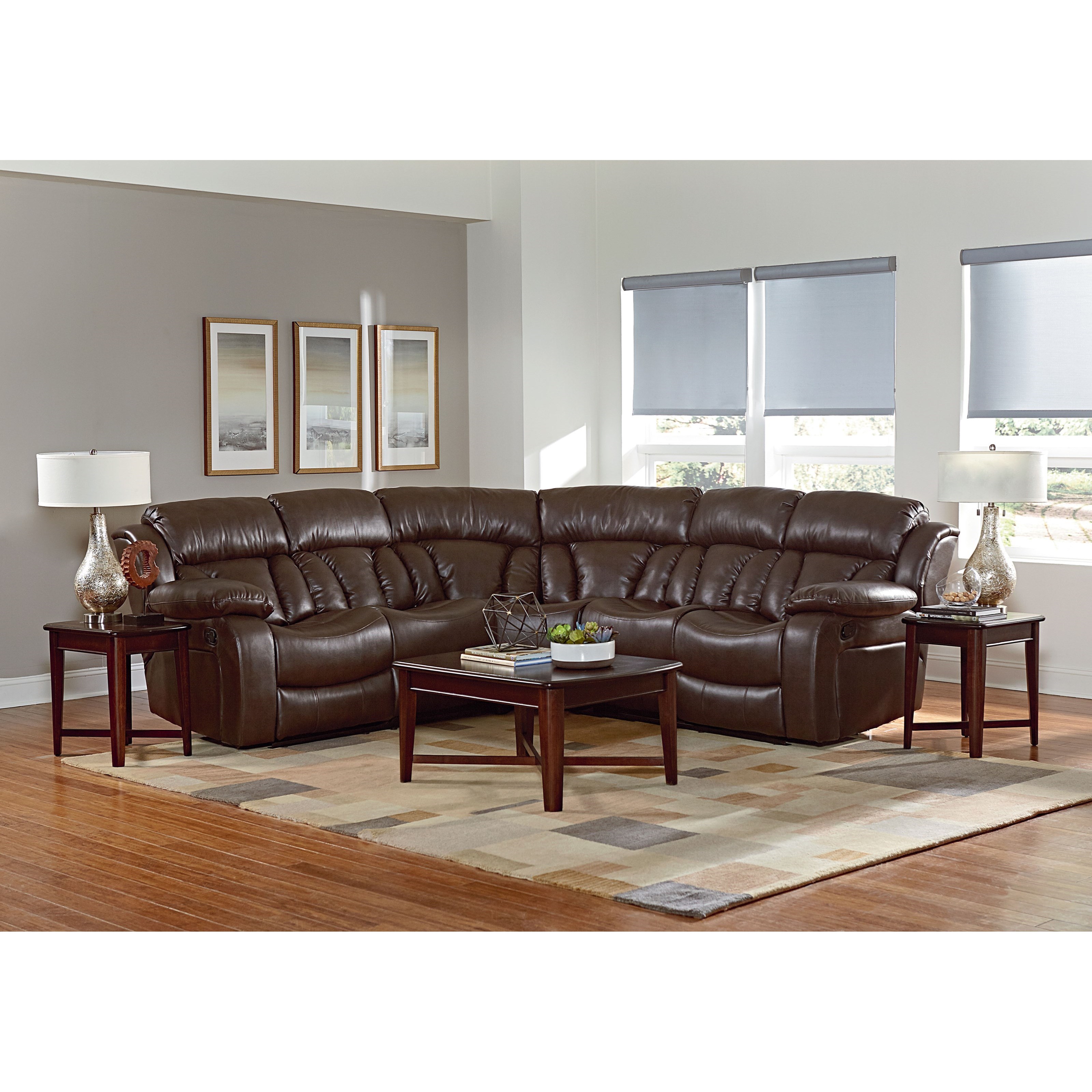 Standard Furniture North Shore Reclining Sectional Sofa with Pillow